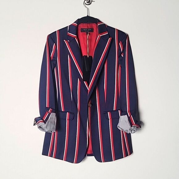 NWT Rag Bone 2 Howson Cricket Wool Blazer Jacket Equestrian Academia Riding Prep - Picture 2 of 14